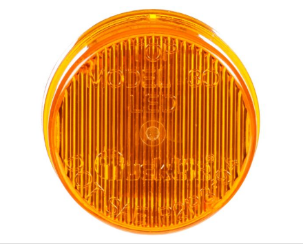 LED Light Series 30 2" Round-Yellow Grommet Mount w/30700 grommet and 93745 plug